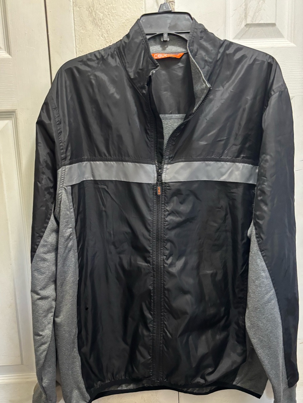 Cutter & Buck Black and Gray Men's Windbreaker Jacket